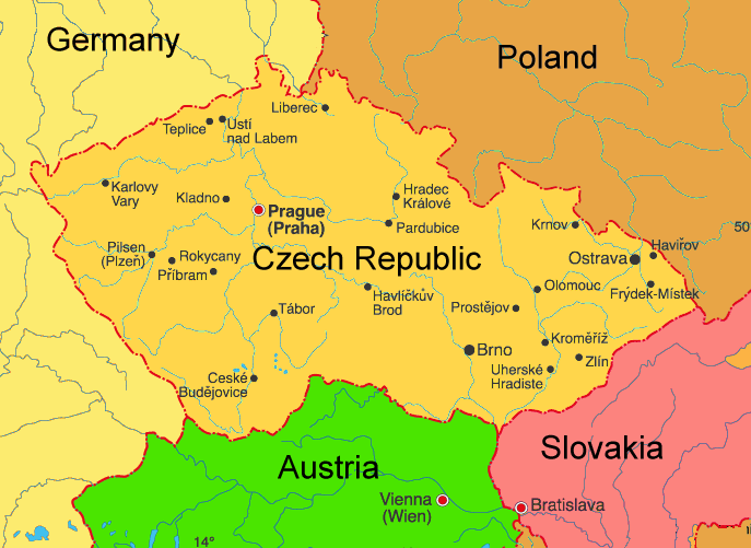 map of czech republic