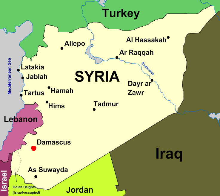 map of syria